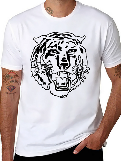 Camiseta Negra con Diseño de Tigre
