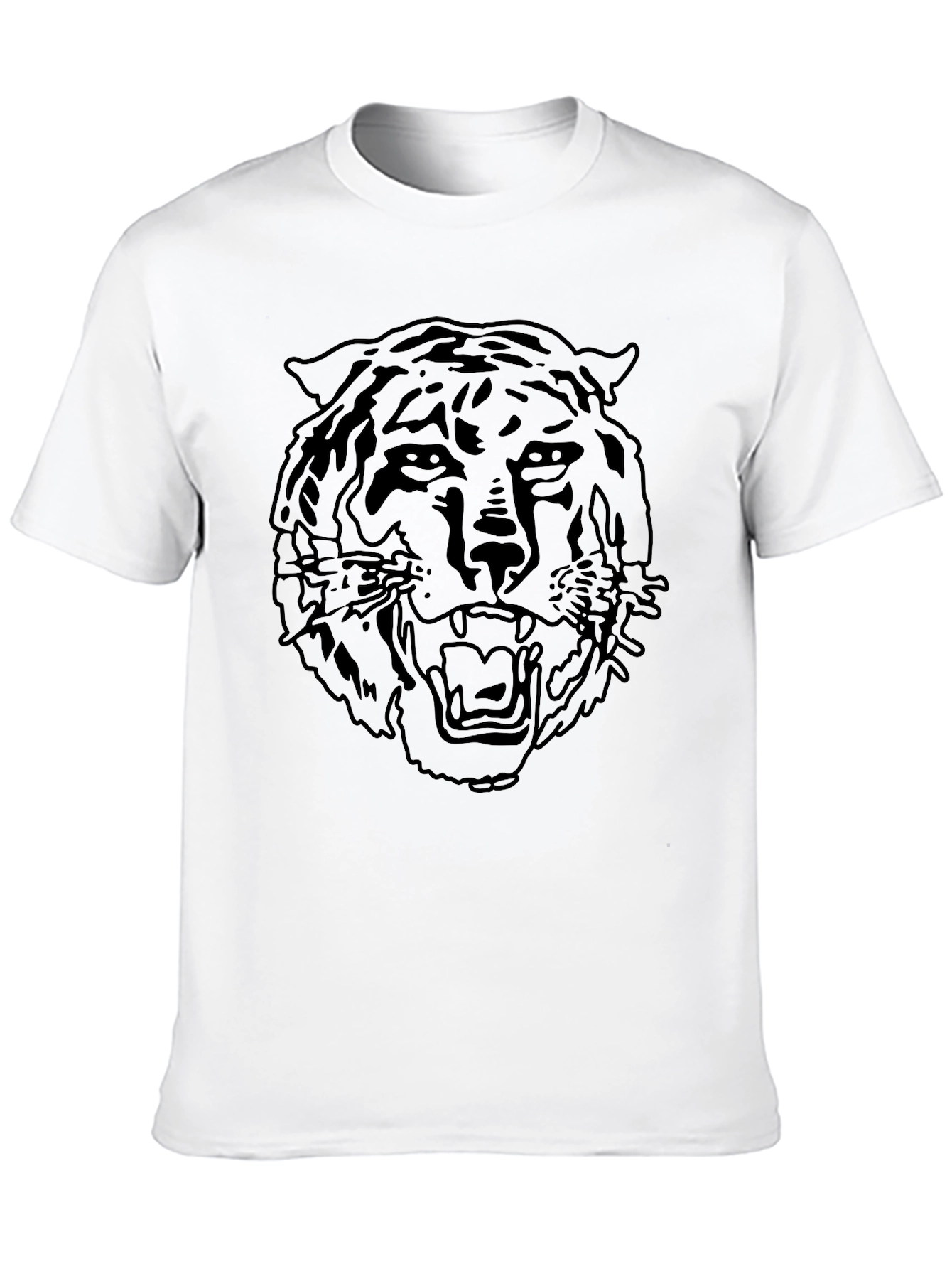 Camiseta Negra con Diseño de Tigre