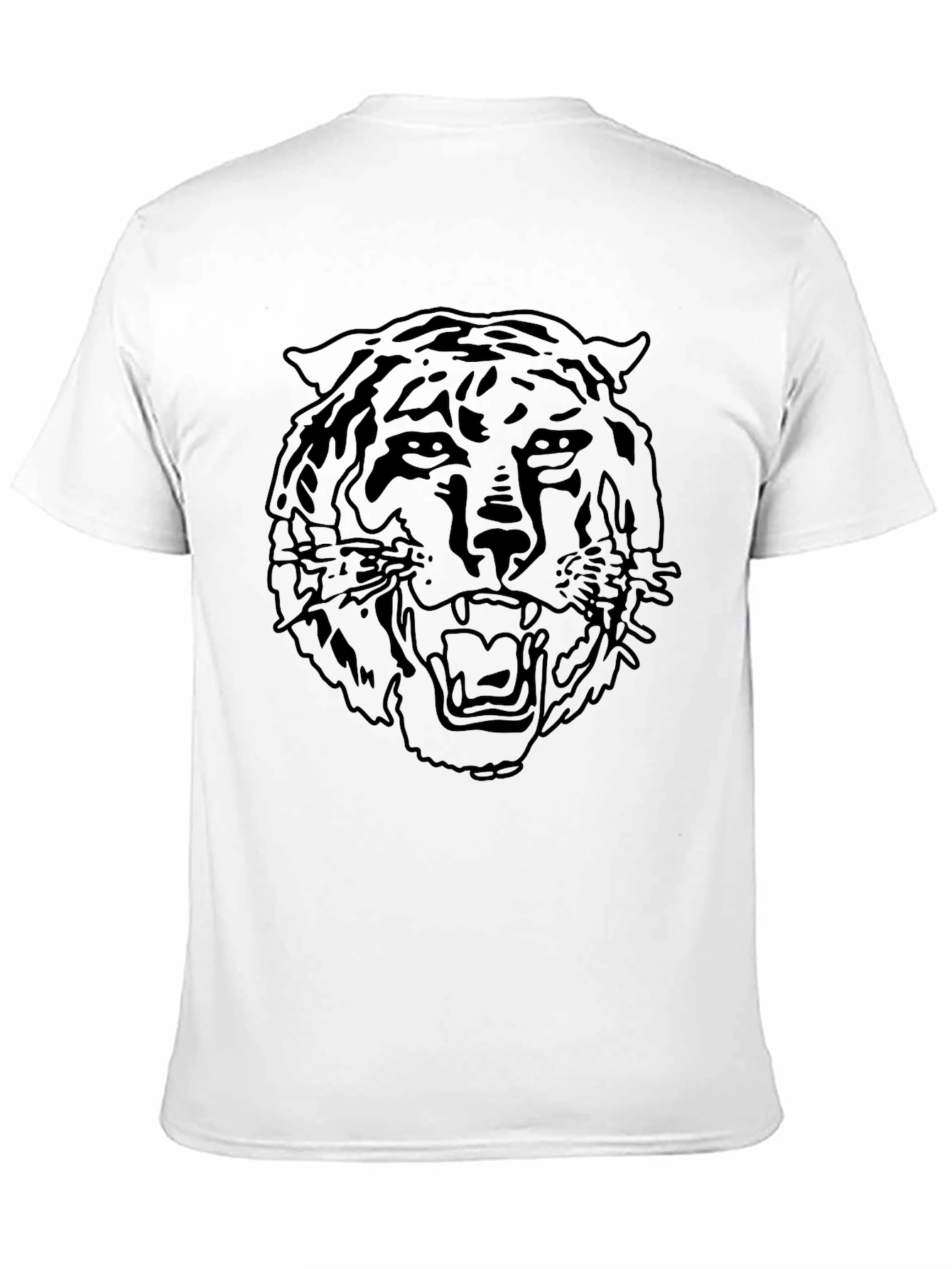 Camiseta Negra con Diseño de Tigre