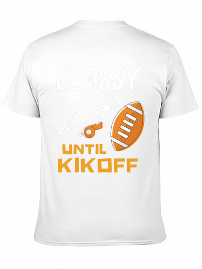 Camiseta Divertida Fútbol Americano: Classy Until Kickoff