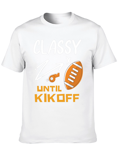 Camiseta Divertida Fútbol Americano: Classy Until Kickoff