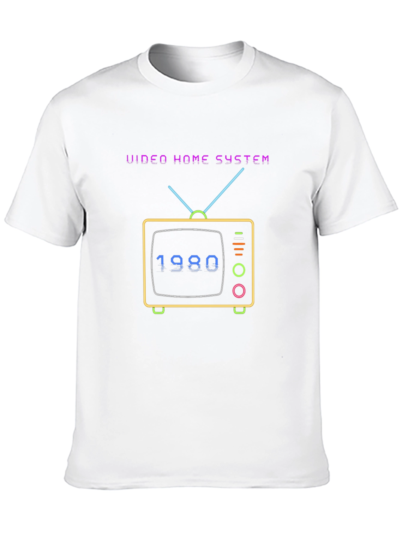 Camiseta Negra Retro Video Home System 1980