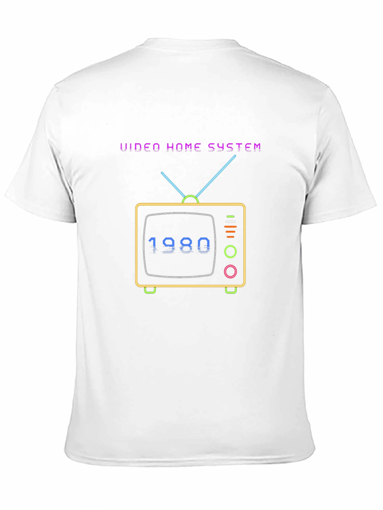 Camiseta Negra Retro Video Home System 1980