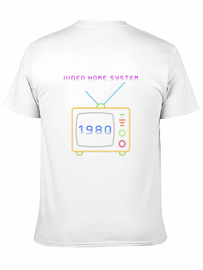 Camiseta Negra Retro Video Home System 1980