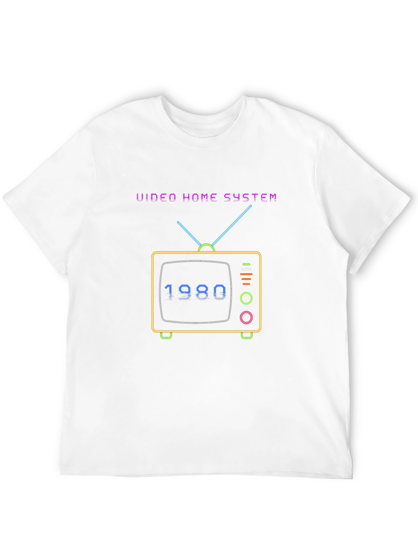 Camiseta Negra Retro Video Home System 1980