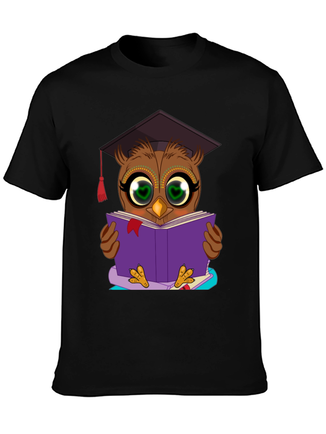 Camiseta Hombre Búho Lector Graduado
