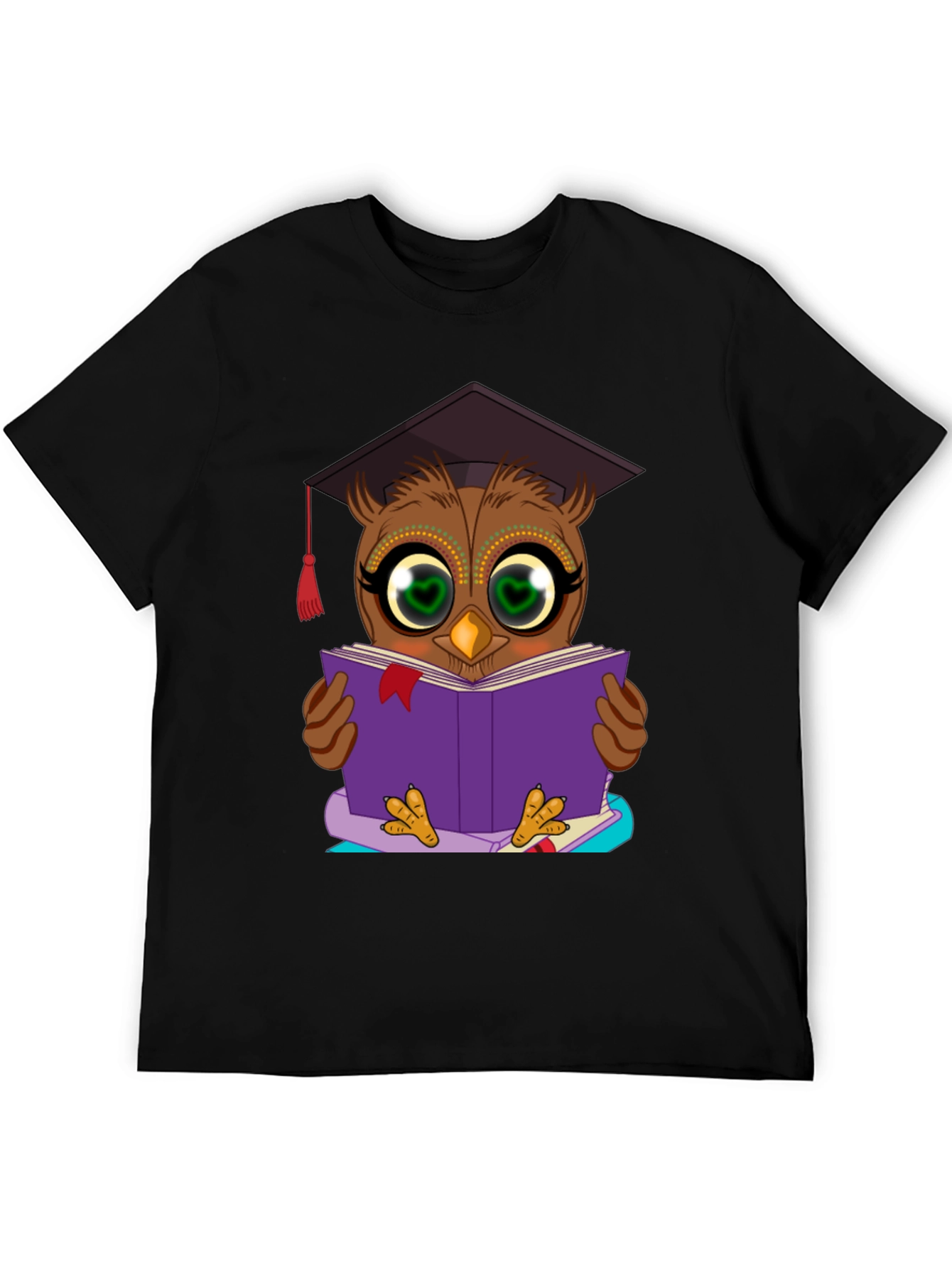 Camiseta Hombre Búho Lector Graduado