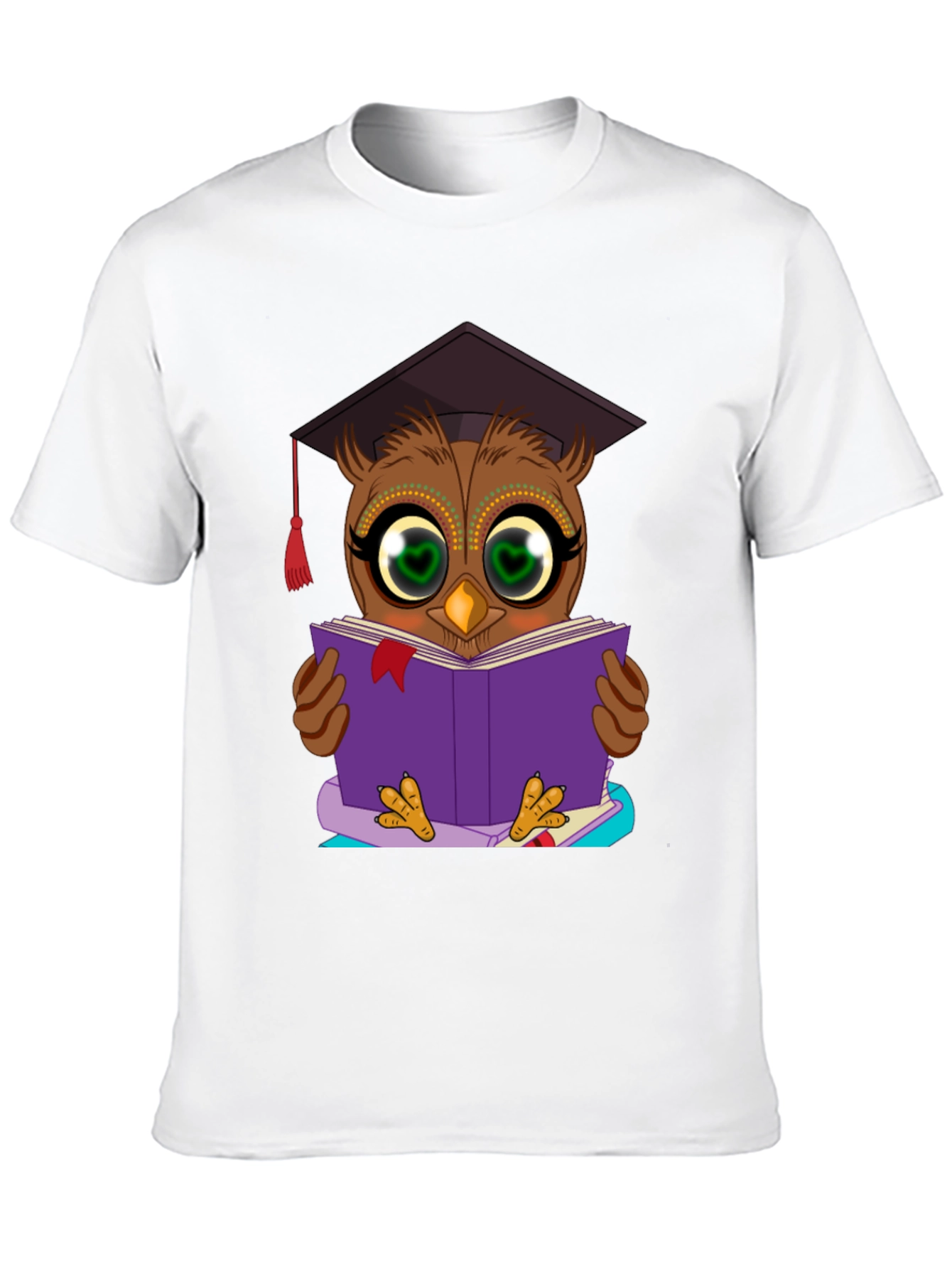 Camiseta Hombre Búho Lector Graduado