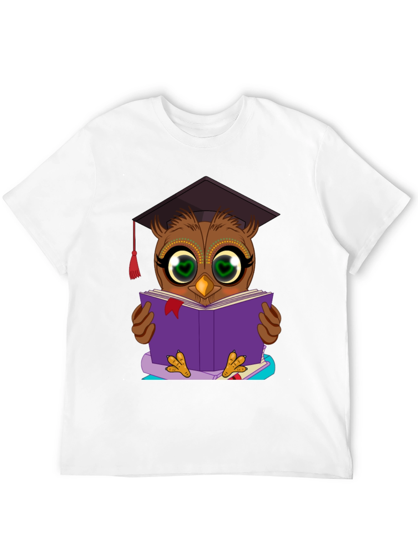Camiseta Hombre Búho Lector Graduado