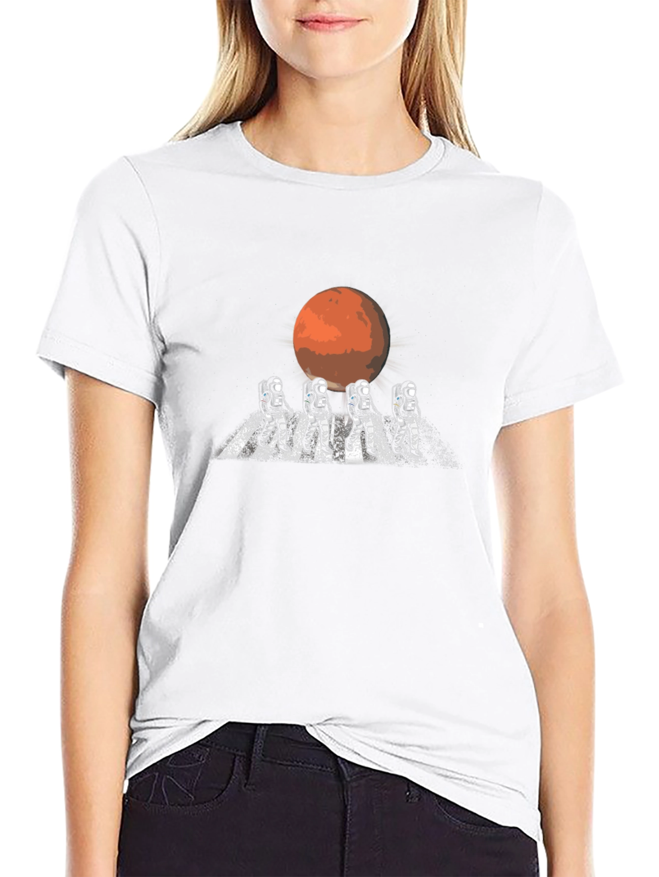 Camiseta Negra Astronautas Marte Original