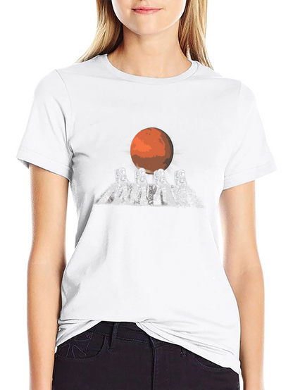 Camiseta Negra Astronautas Marte Original