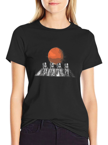 Camiseta Negra Astronautas Marte Original