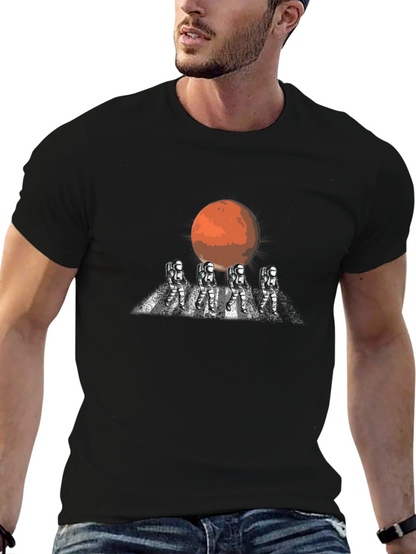 Camiseta Negra Astronautas Marte Original