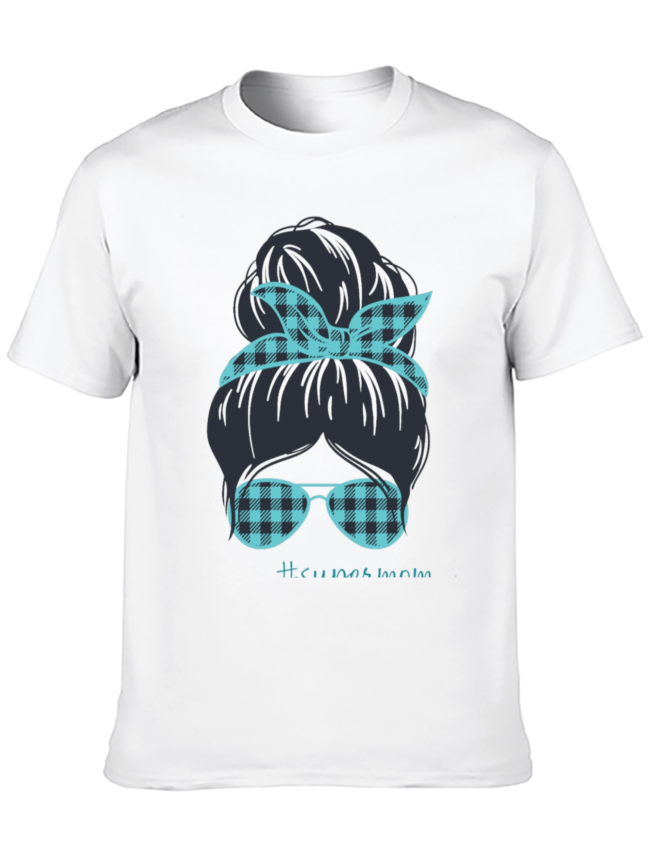 Camiseta Mujer Moño Desordenado Mamá
