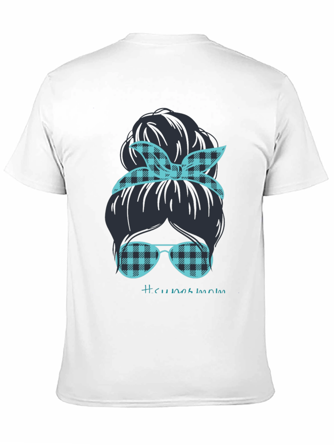 Camiseta Mujer Moño Desordenado Mamá