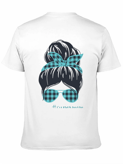 Camiseta Mujer Moño Desordenado Mamá