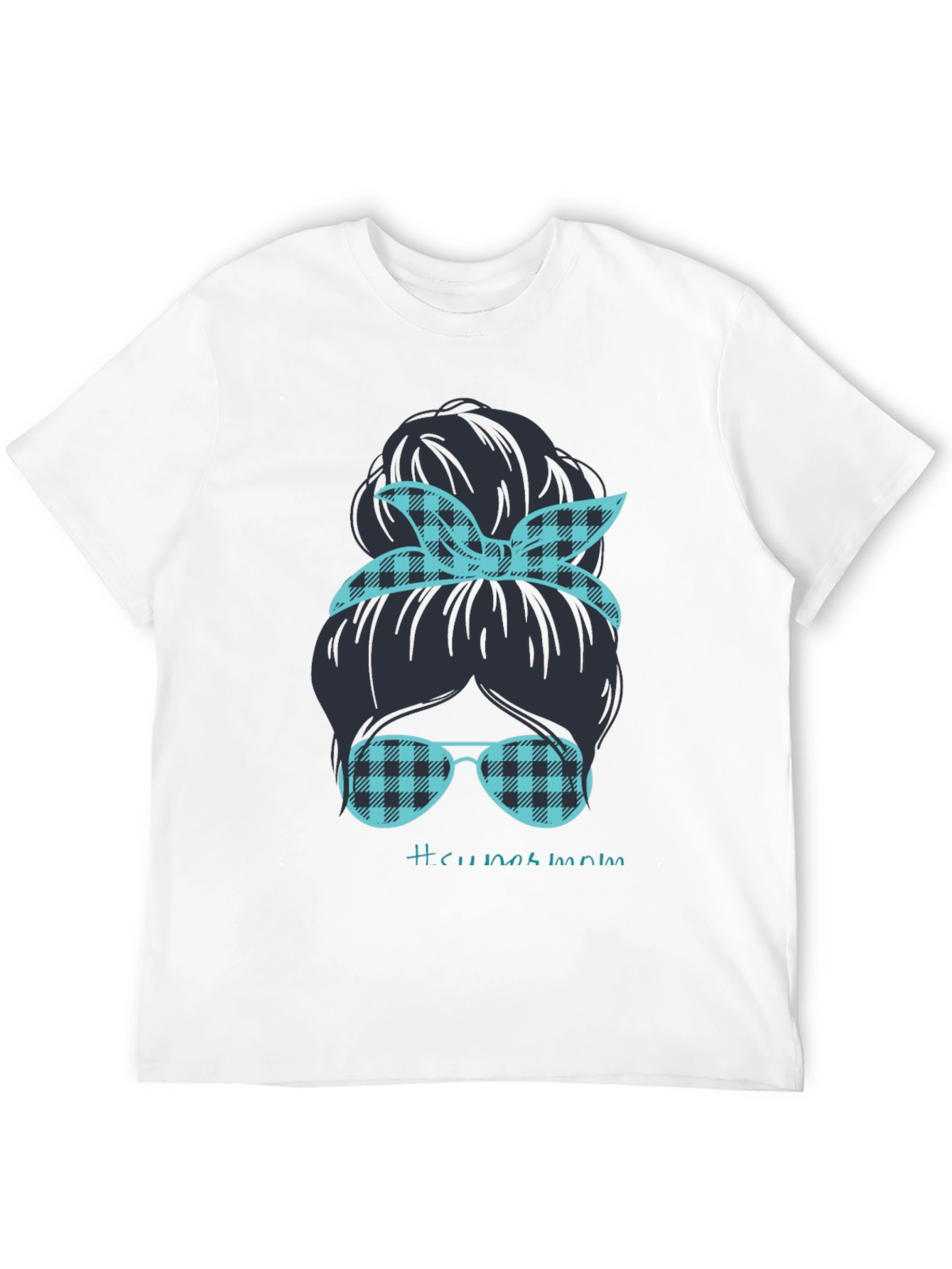 Camiseta Mujer Moño Desordenado Mamá