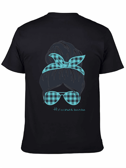 Camiseta Mujer Moño Desordenado Mamá