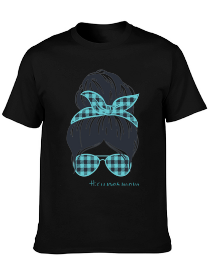 Camiseta Mujer Moño Desordenado Mamá