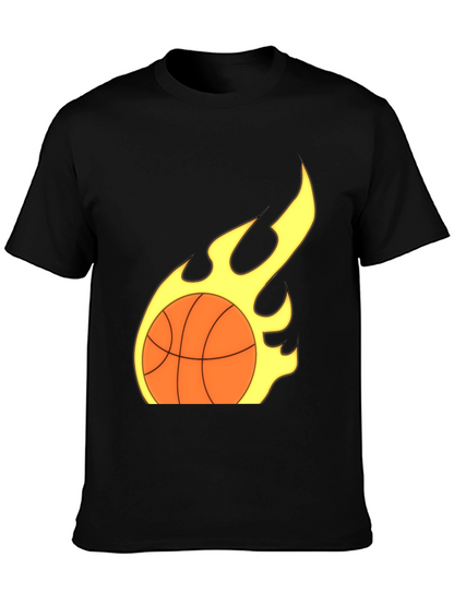 Camiseta Negra Baloncesto en Llamas