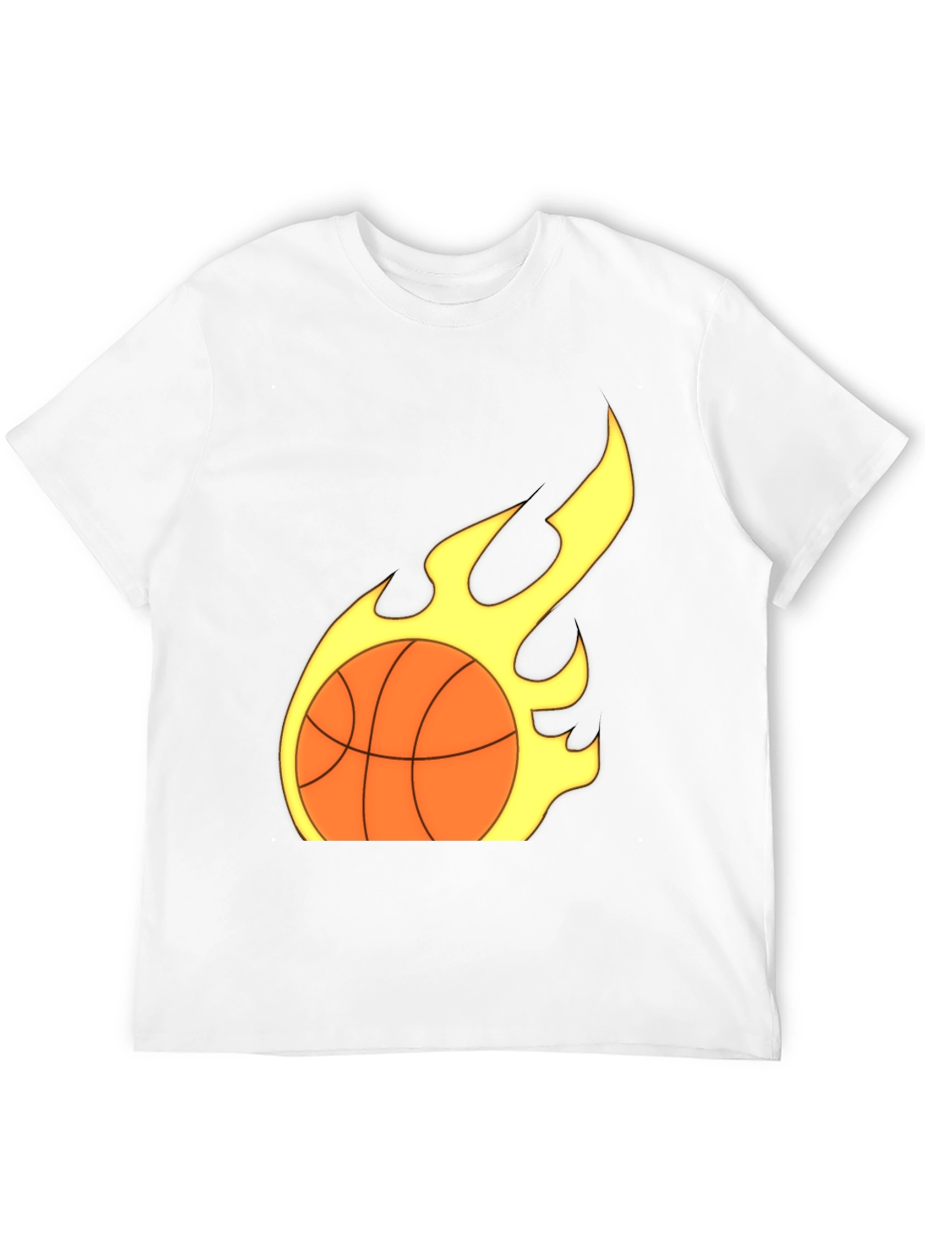 Camiseta Negra Baloncesto en Llamas