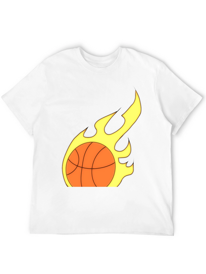 Camiseta Negra Baloncesto en Llamas