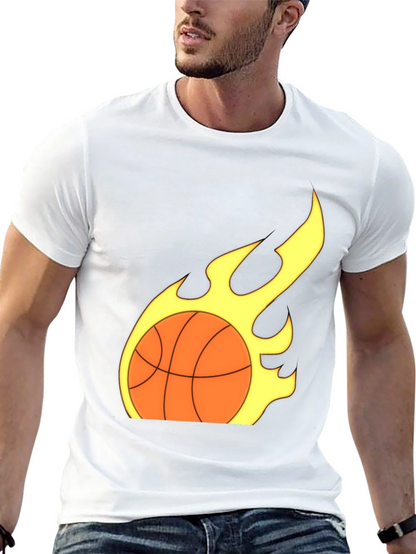 Camiseta Negra Baloncesto en Llamas