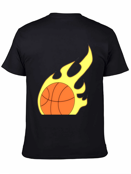 Camiseta Negra Baloncesto en Llamas