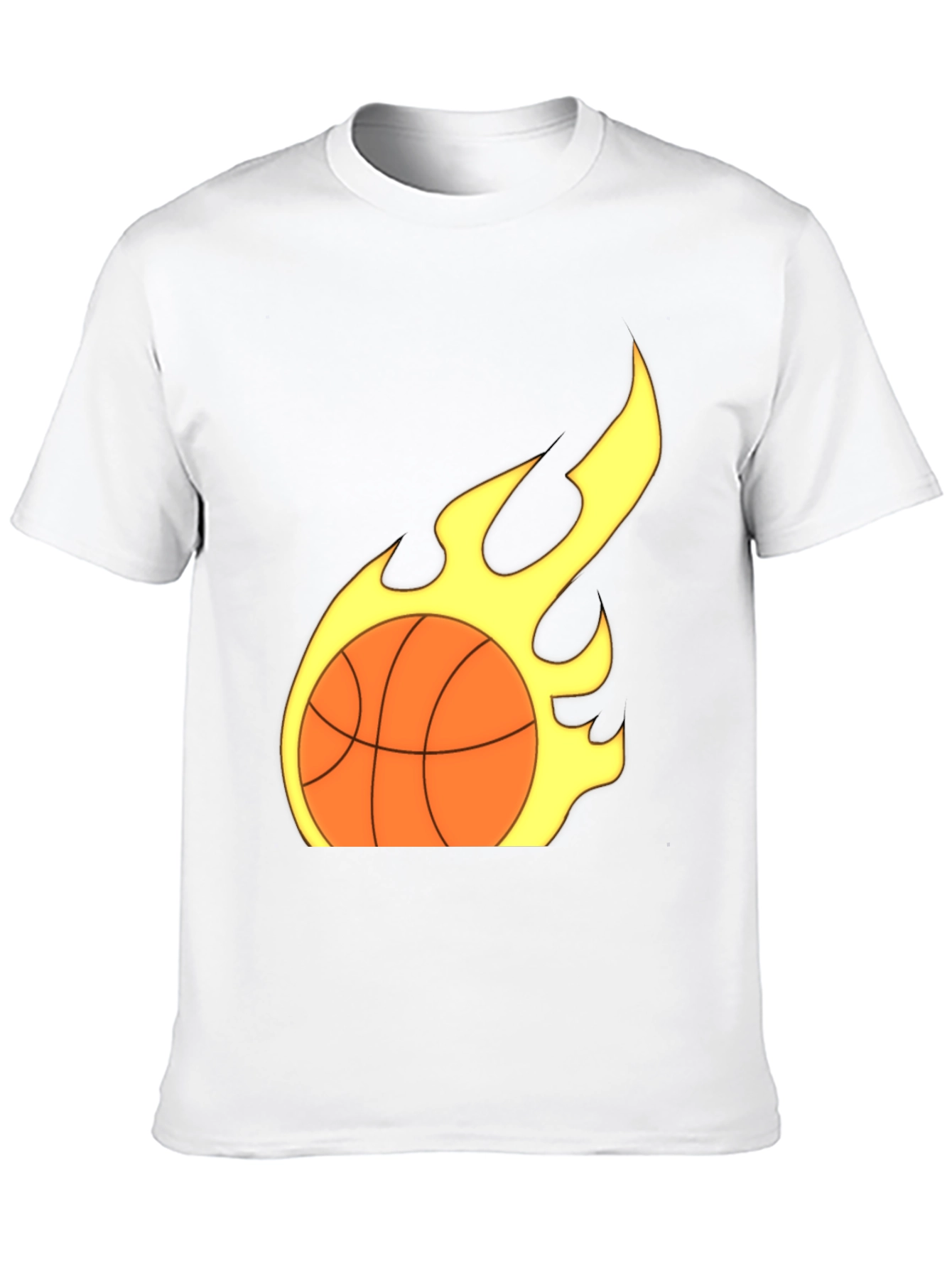 Camiseta Negra Baloncesto en Llamas