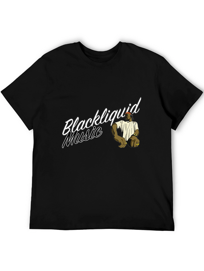 Camiseta Negra Blackliquid Music Diseño Original