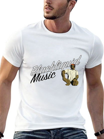 Camiseta Negra Blackliquid Music Diseño Original