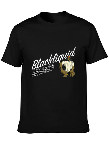 Camiseta Negra Blackliquid Music Diseño Original