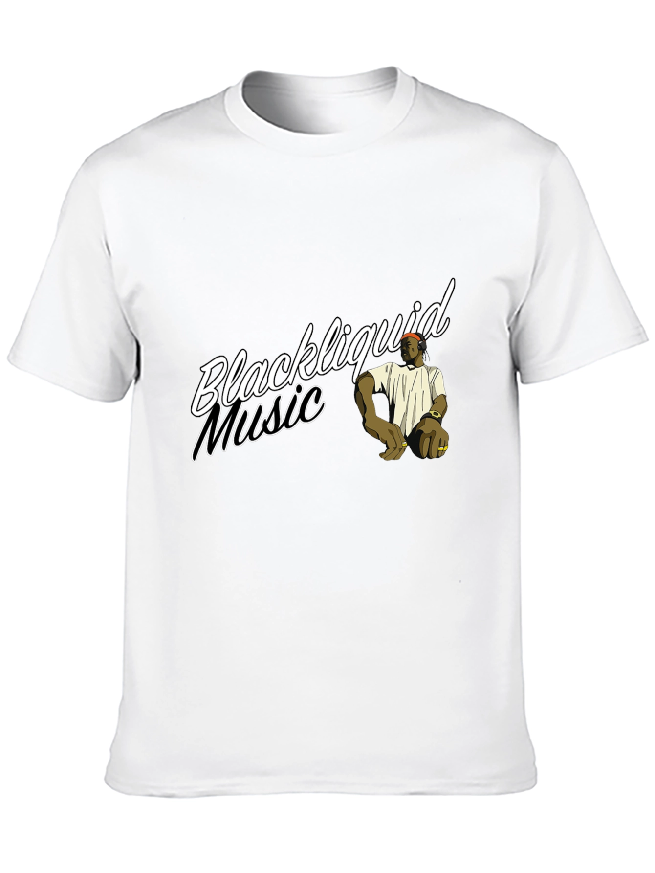 Camiseta Negra Blackliquid Music Diseño Original