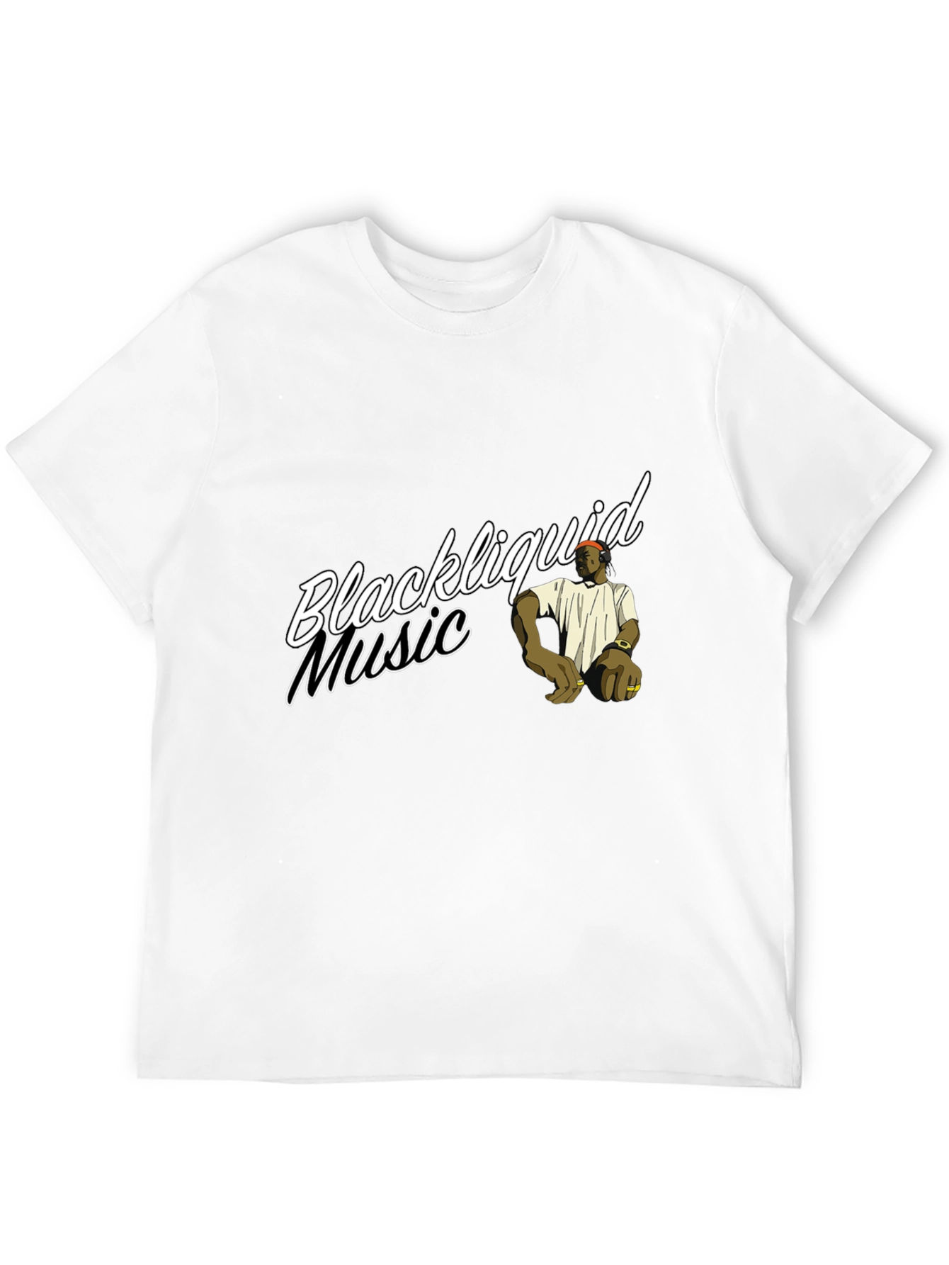 Camiseta Negra Blackliquid Music Diseño Original