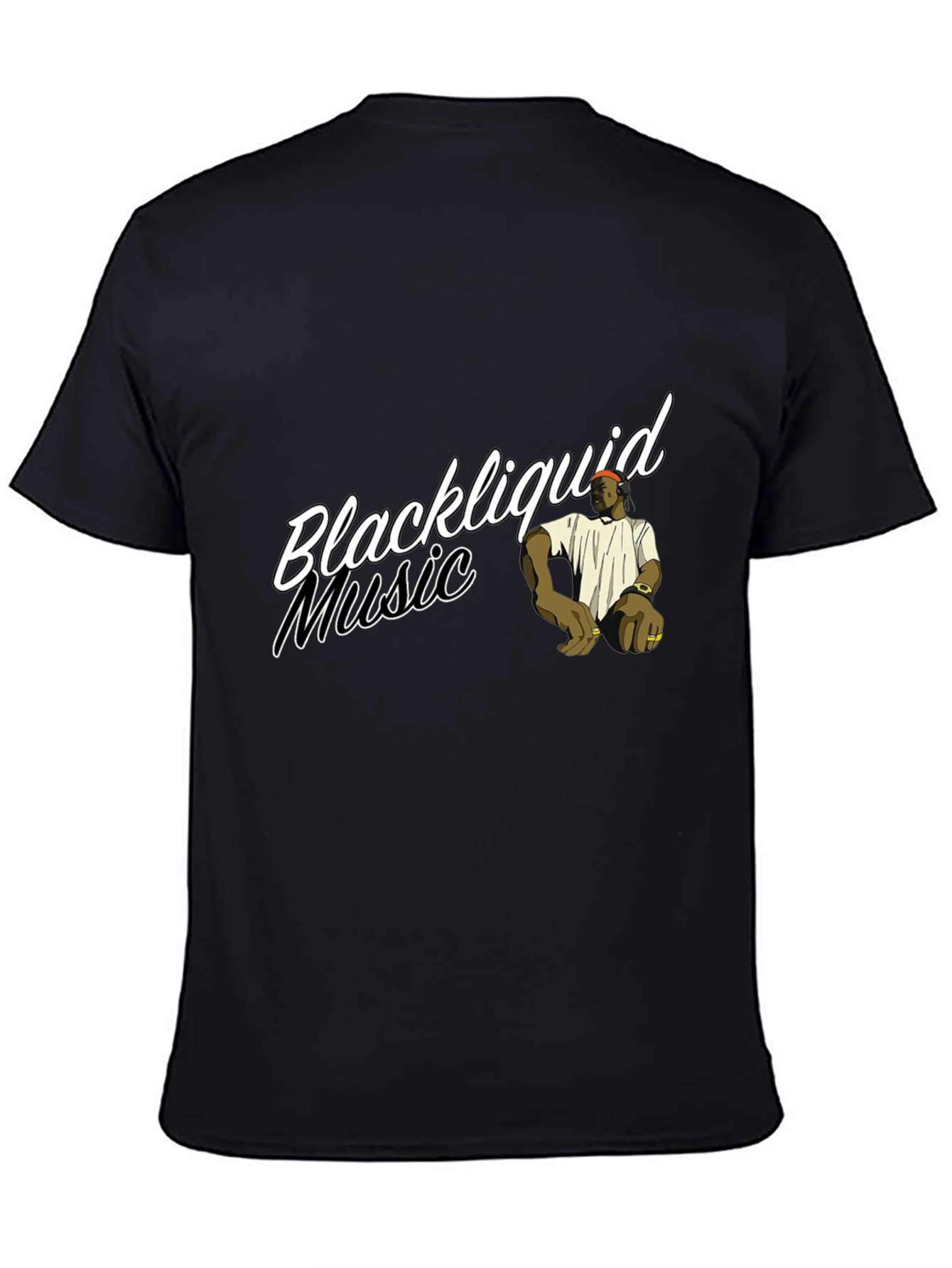 Camiseta Negra Blackliquid Music Diseño Original