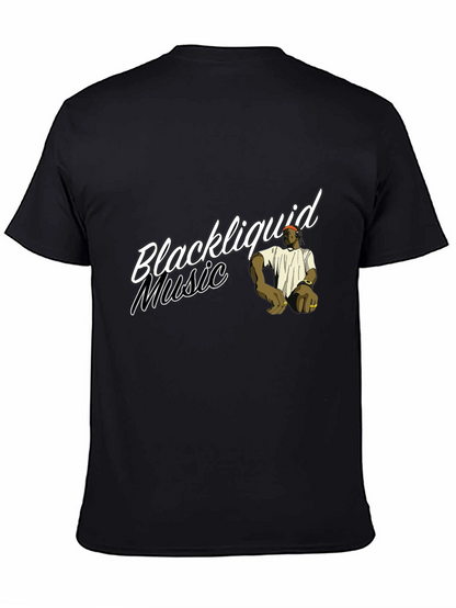 Camiseta Negra Blackliquid Music Diseño Original