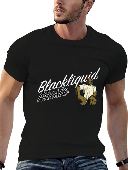 Camiseta Negra Blackliquid Music Diseño Original