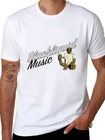 Camiseta Negra Blackliquid Music Diseño Original