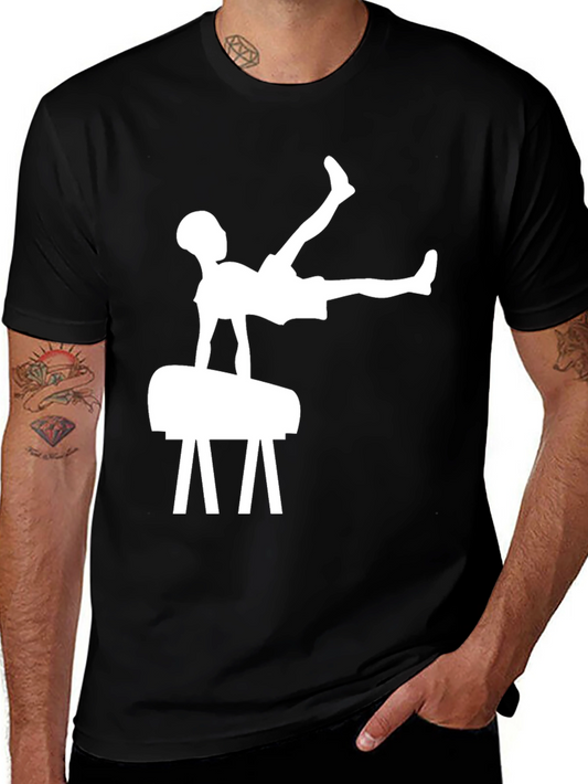 Camiseta Negra Hombre Gimnasia Artística