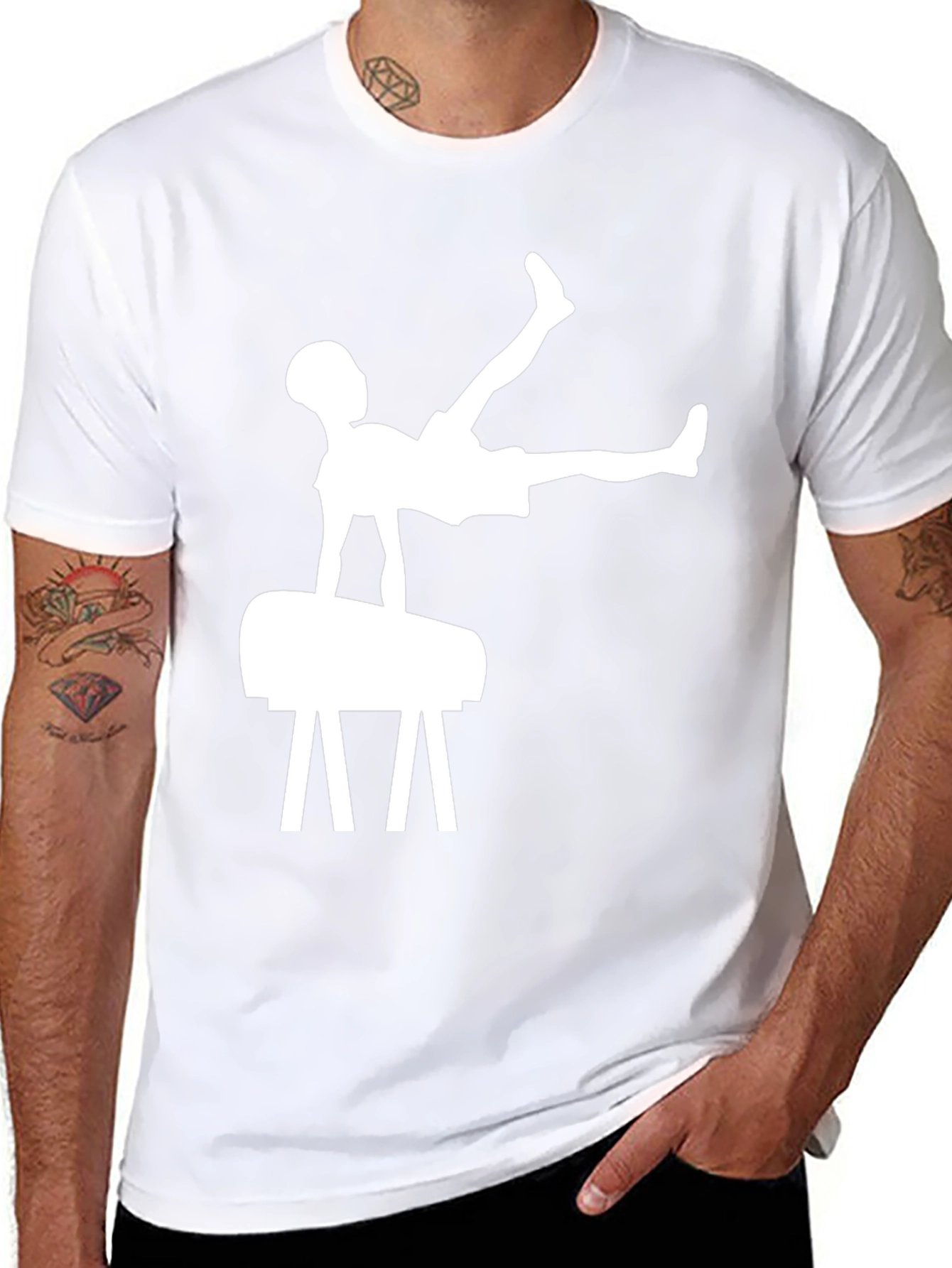 Camiseta Negra Hombre Gimnasia Artística