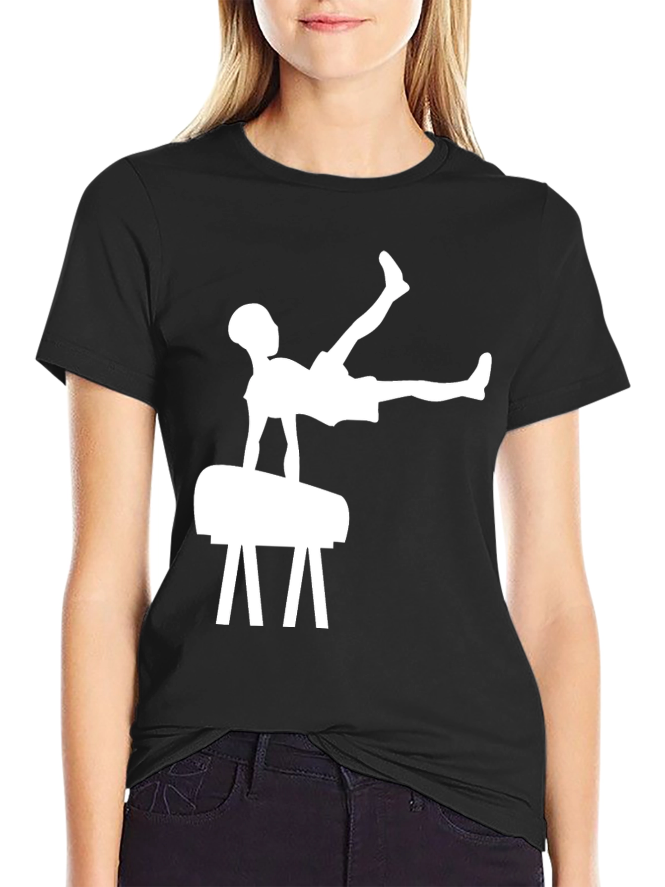 Camiseta Negra Hombre Gimnasia Artística