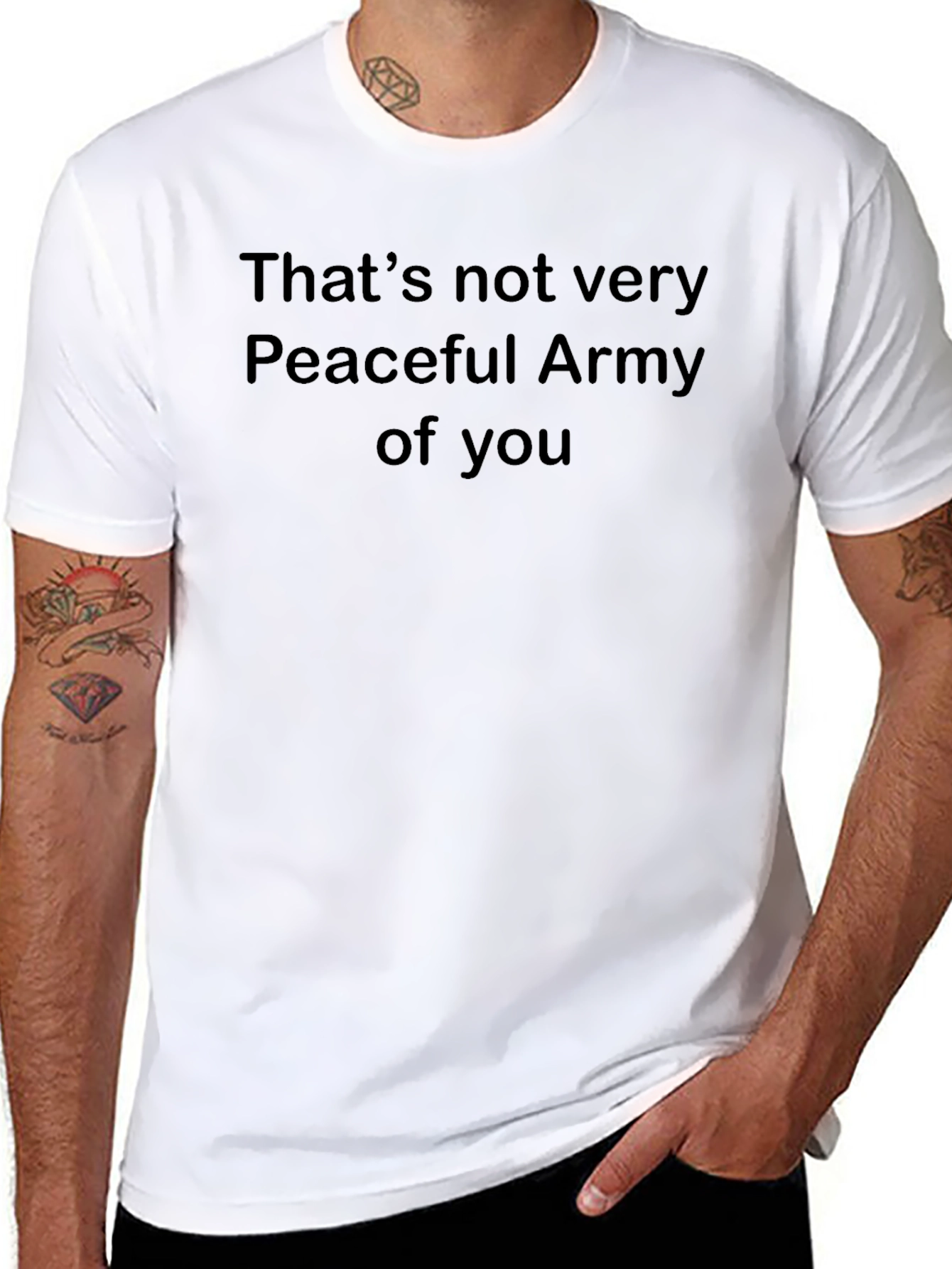 Camiseta Negra: Ejército No Tan Pacífico