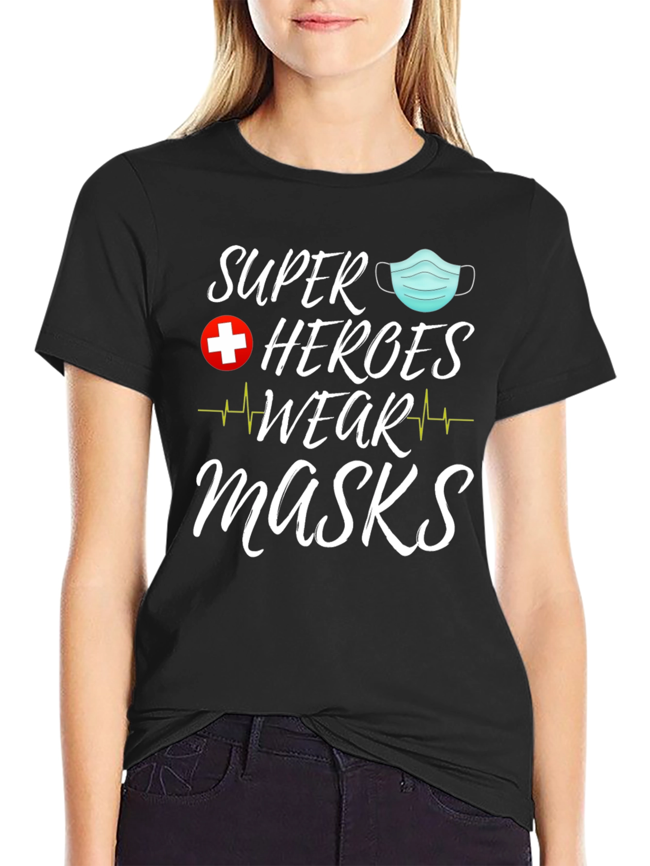 Camiseta Superhéroes Usan Mascarillas