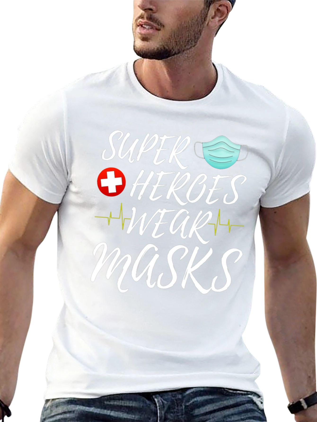 Camiseta Superhéroes Usan Mascarillas