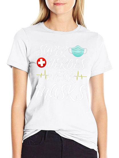 Camiseta Superhéroes Usan Mascarillas