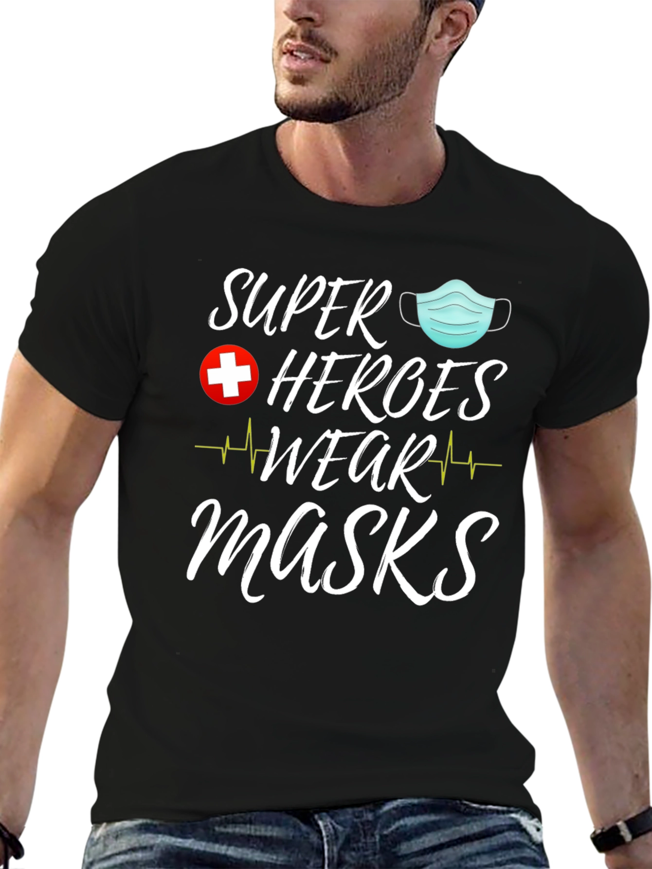 Camiseta Superhéroes Usan Mascarillas