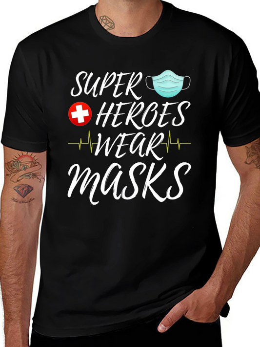 Camiseta Superhéroes Usan Mascarillas