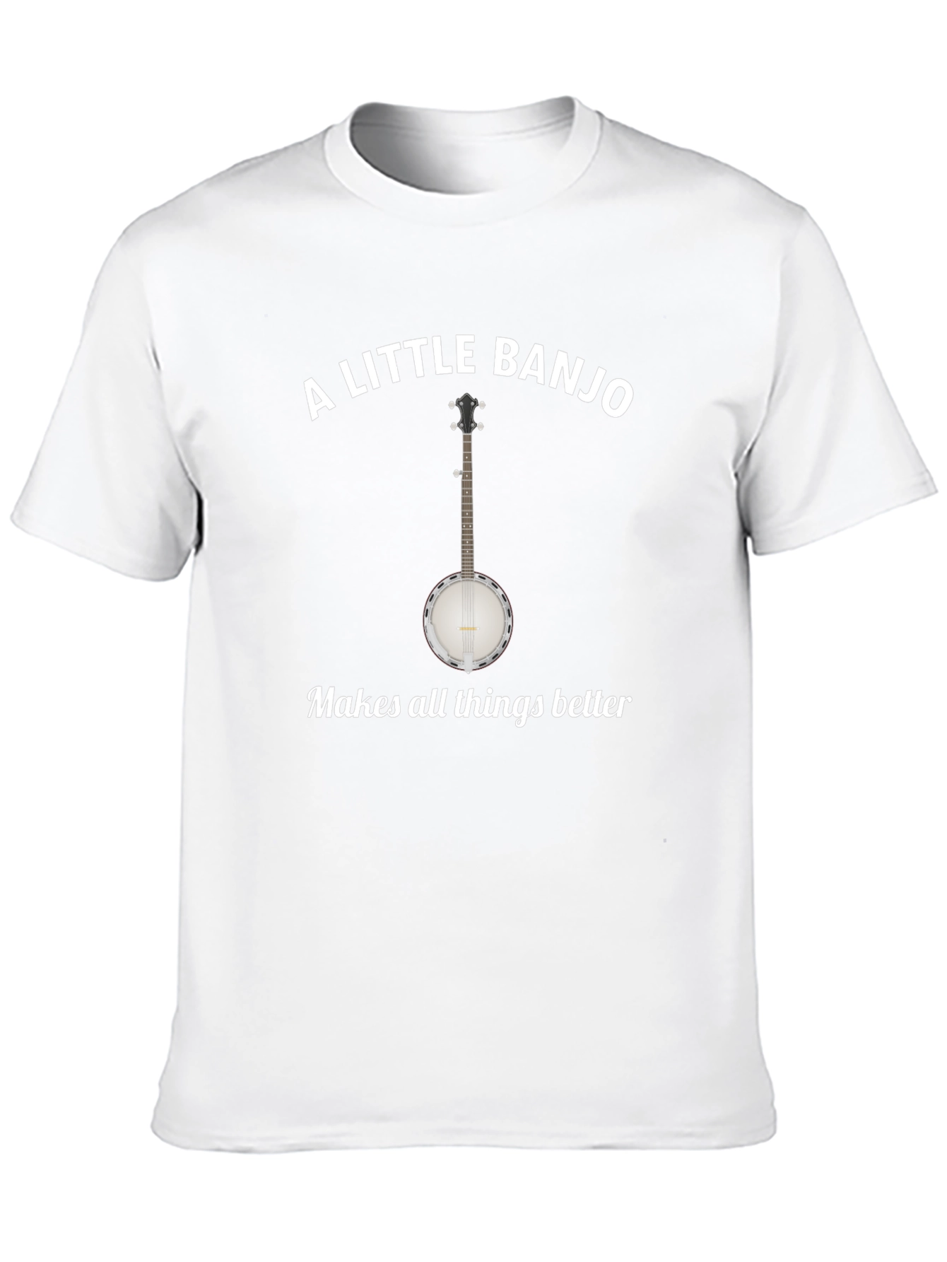 Camiseta Negra A Little Banjo Makes Things Better