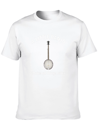 Camiseta Negra A Little Banjo Makes Things Better