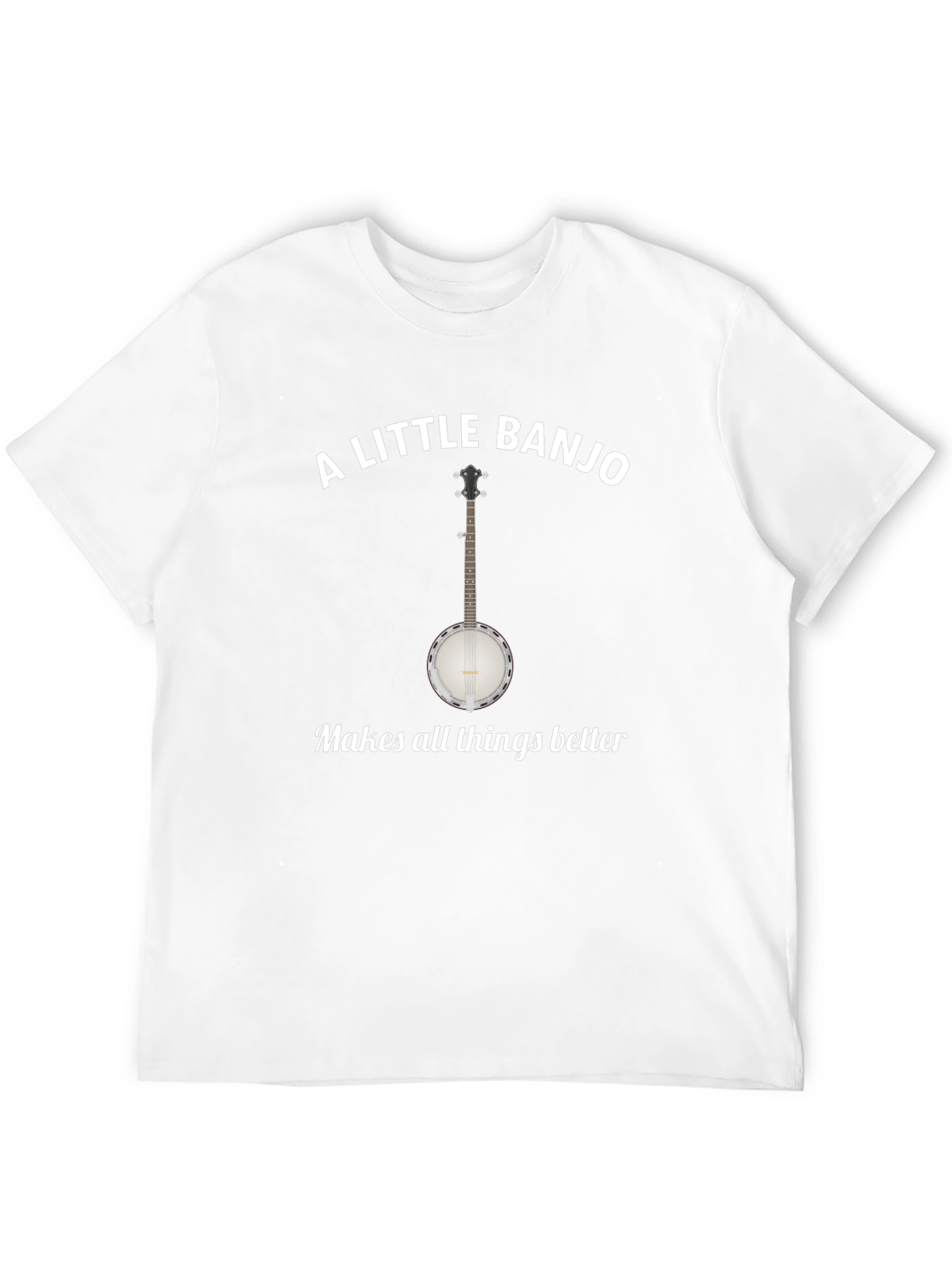 Camiseta Negra A Little Banjo Makes Things Better